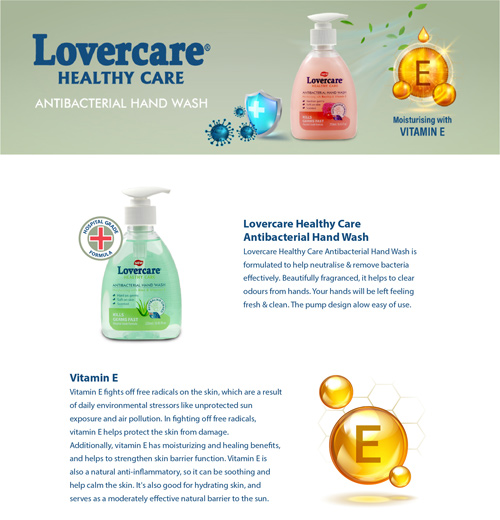 Lovercare Antibacterial Hand Wash Cherry Blossom 8.45 fl. oz - 250ml